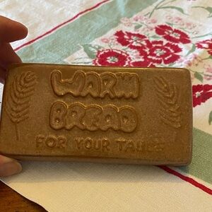 Vintage Warm Bread Decorative Brick - Embossed "Warm Bread For Your Table"
